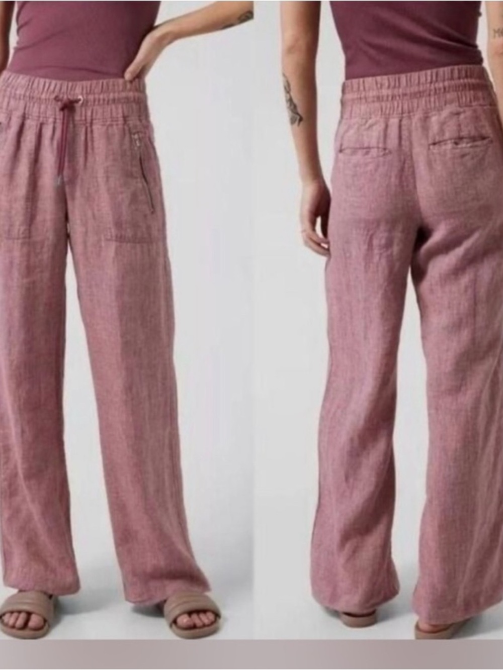 Athleta Cabo Linen Wide Leg
PantsTawny Rose High Rise
Drawstring